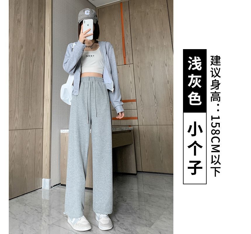 Dovitade - Hoge taille effen harem joggingbroek met trekkoord (verschillende ontwerpen)