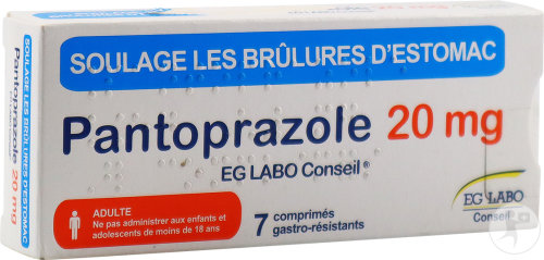 Eurogenerics Pantoprazole EG Labo Conseil 20mg Comprimés Gastro-Résistant 7