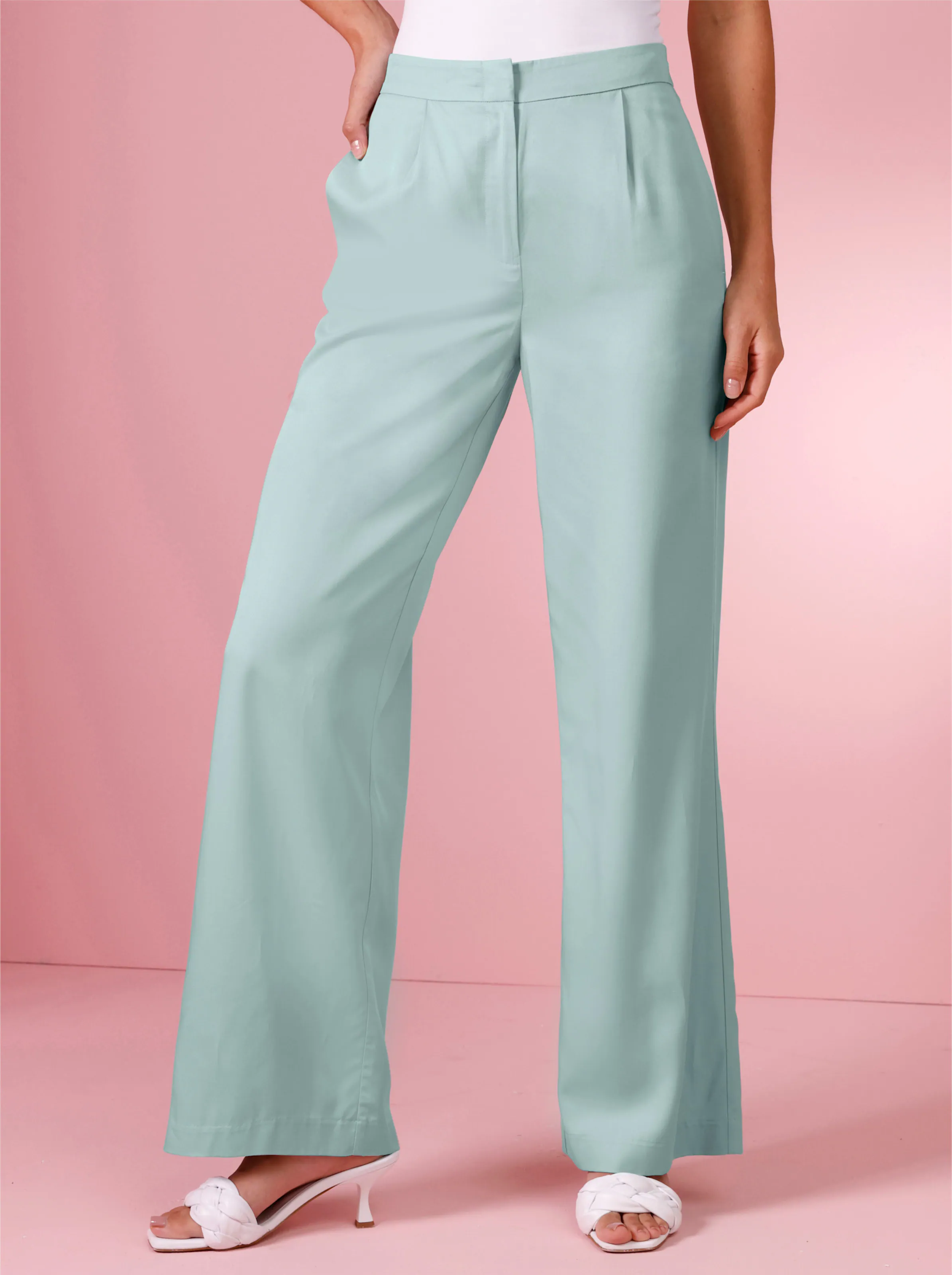 CREATION L PREMIUM Lyocell-Viskose-Hose in kalkmint