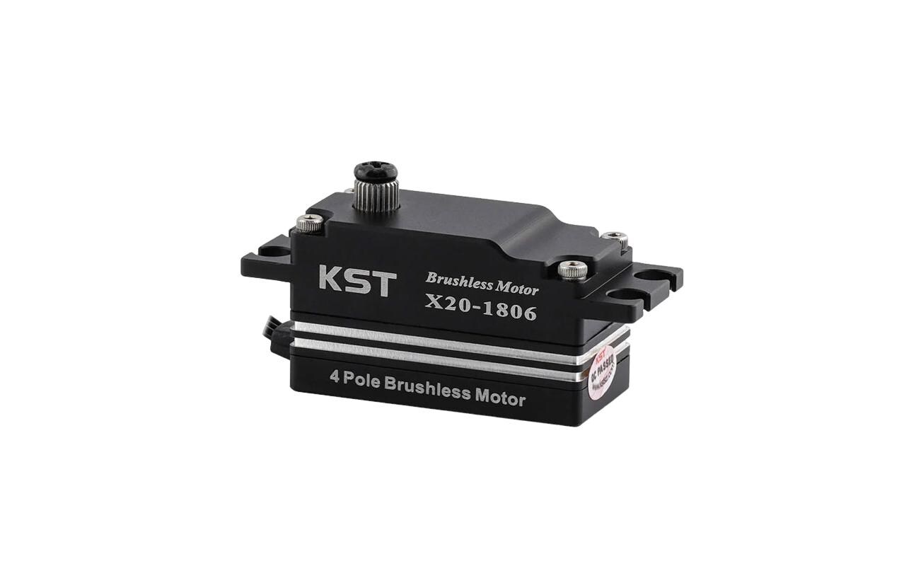 Low Profile Servo X20-1806 V8.0 18 kg, 0.06 s, Brushless HVBrushless Low-Profile Standard Servo für Drift- und Tourenwagen im Massstab 1:10