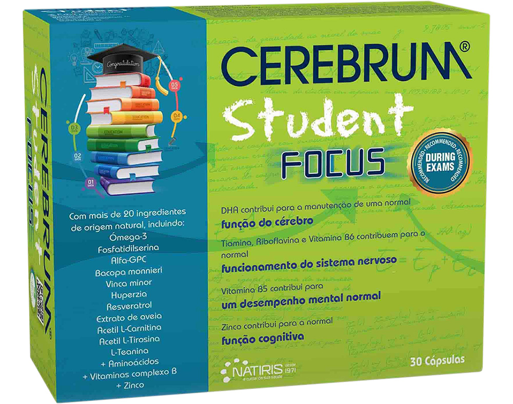 SUPLEMENTO CEREBRUM STUDENT FOCUS 30 CAPSULAS