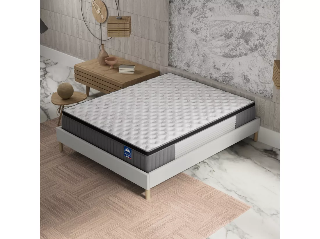 Ensemble Matelas Ressorts + Sommier 140x190 cm, ép. 30cm à mémoire de forme