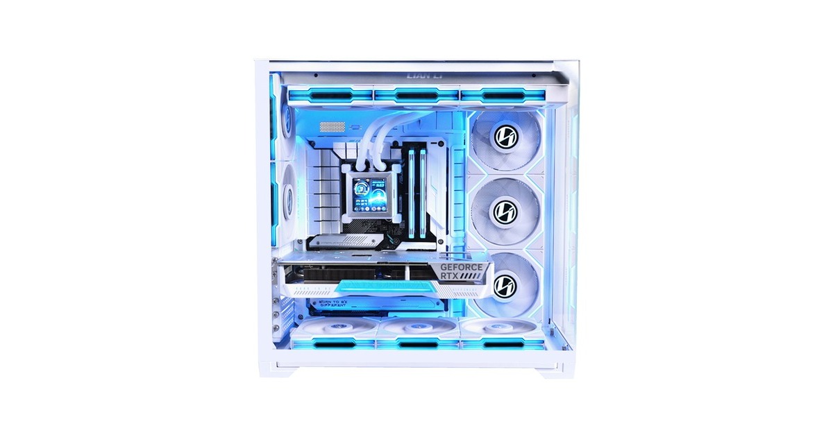 Lian LiO11 Vision Compact midi tower behuizing  (Wit | 2x USB-A | 1x USB-C | Tempered Glass)