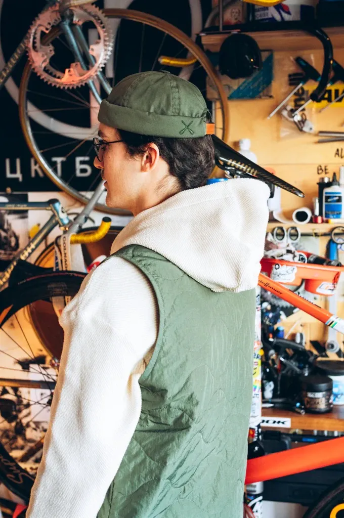 Bonnet docker Miki ripstop et imperméable Béton Ciré