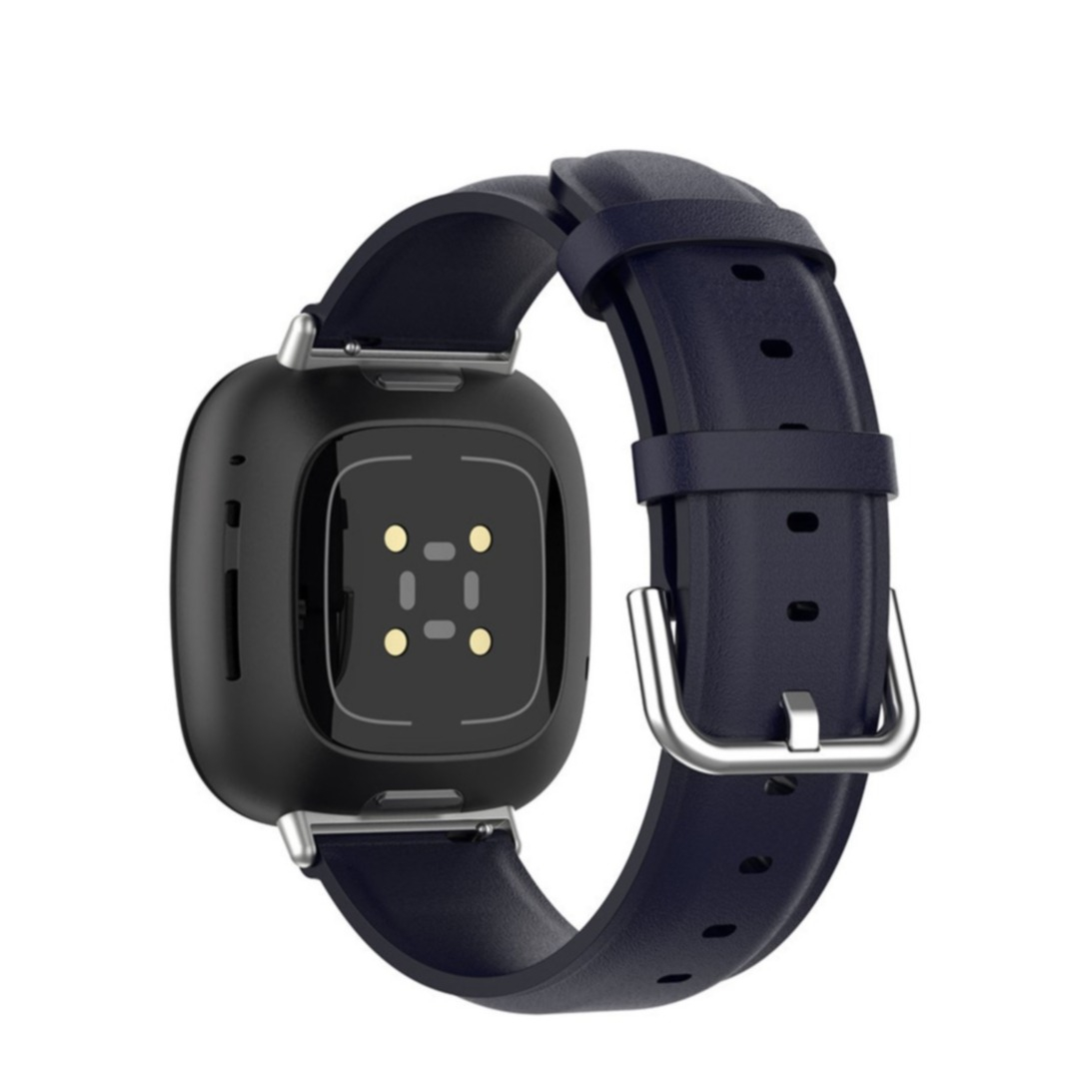 Fitbit Versa 4 / Sense 2 Echtleder Armband (Gelenkumfang 180-235mm) - Dunkelblau