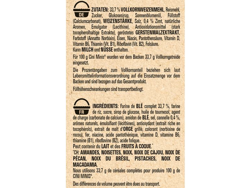 Nestlé Cerealien Cerealien Cini Minis 375 g Cerealien mit leckerem Zimtgeschmack