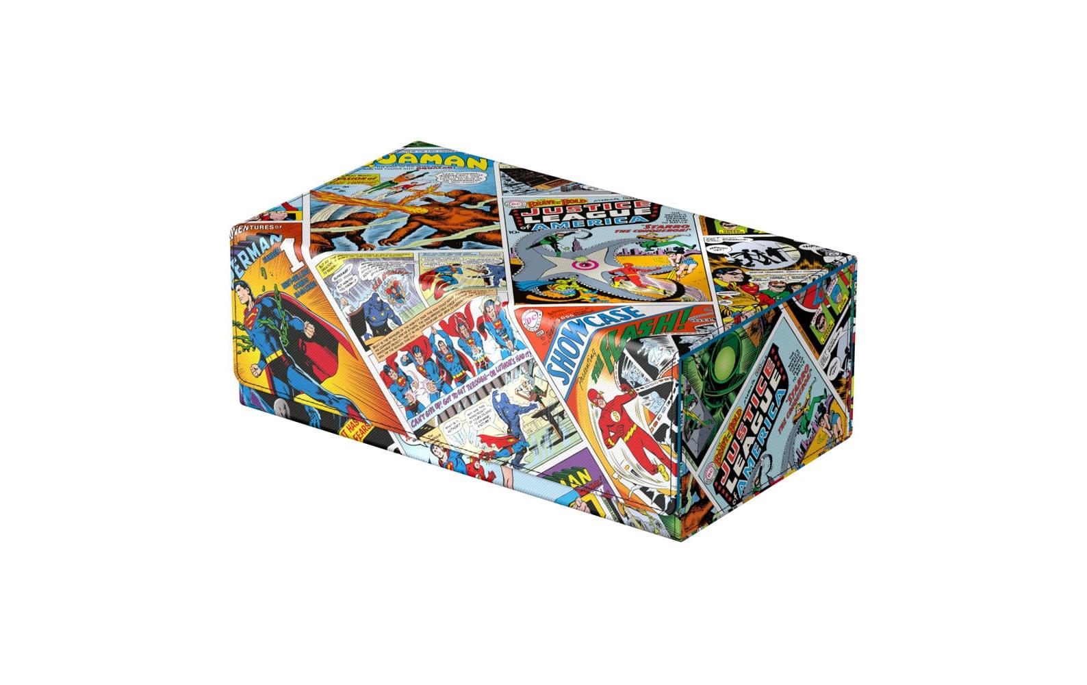 Kartenbox DC Justice League Collectors Case Vintage ComicsZur Aufbewahrung von Sammelkarten und Kartenboxen