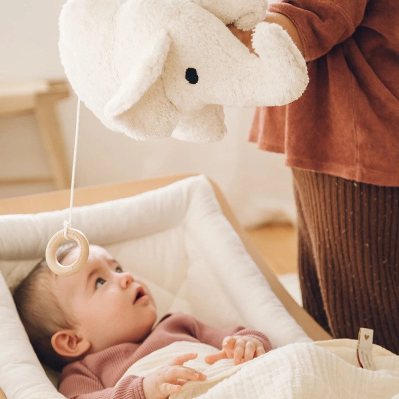 Musikspieluhr Elefant Weiss