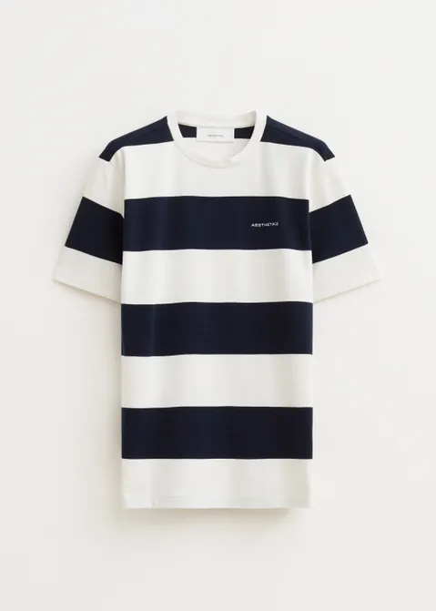 T-shirt met strepen blauw (BLW.D)