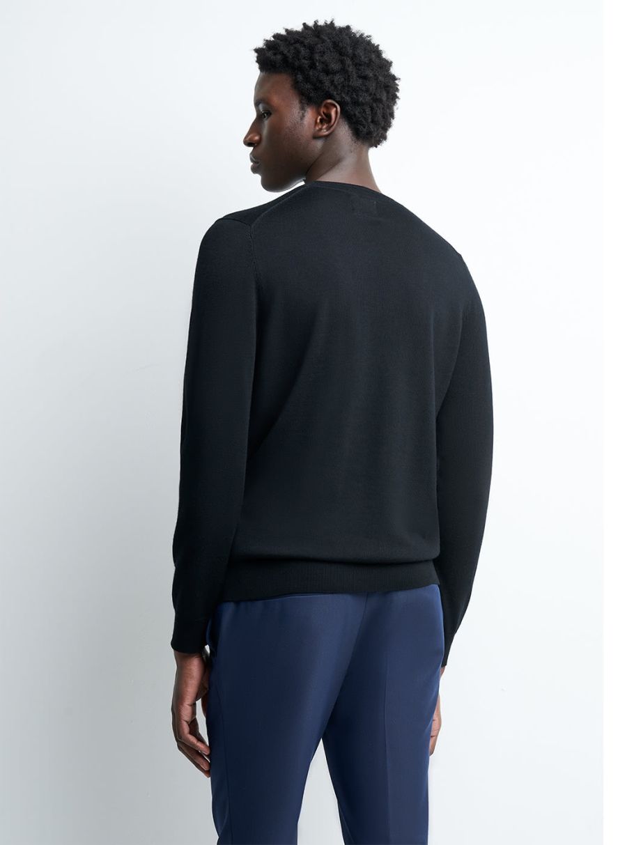 Pull col rond en laine mérinos
