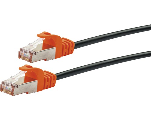 CAT 7 netwerkkabel S/FTP 2x RJ45 connectoren 5 m zwart Schwaiger CKO7020531