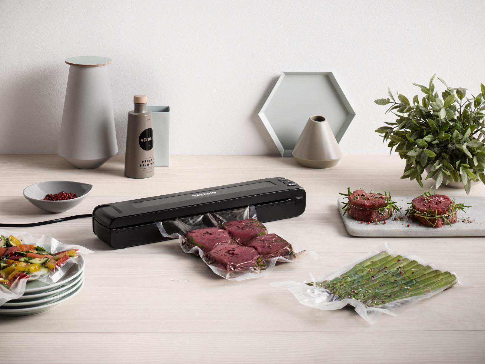 SEVERIN Vakuumiergerät FS 3601 - schwarz - One Touch . 100 Watt