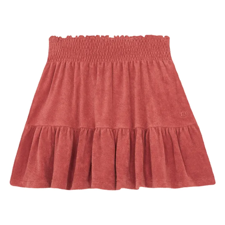 SMALLABLE BASICS Jupe Courte Smock éponge Bio | Terracotta