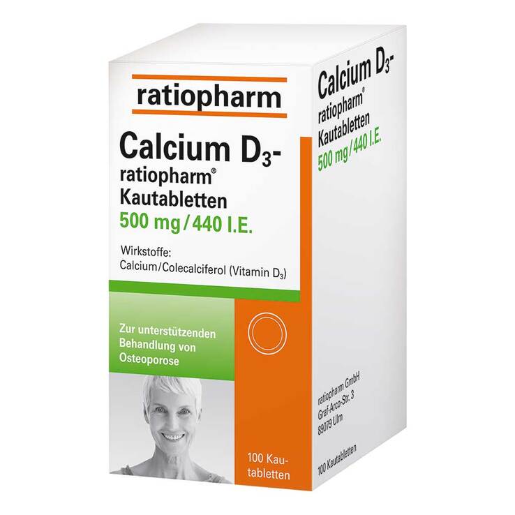 Calcium D3 ratiopharm Kautabletten, 100 St