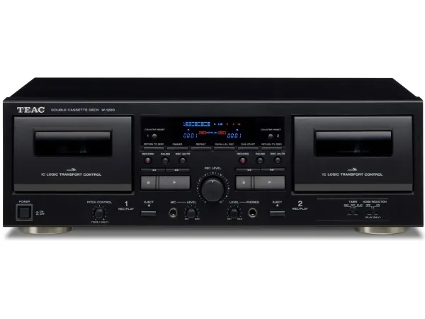 Teac W-1200 - Dobbelt kassettestation - sort