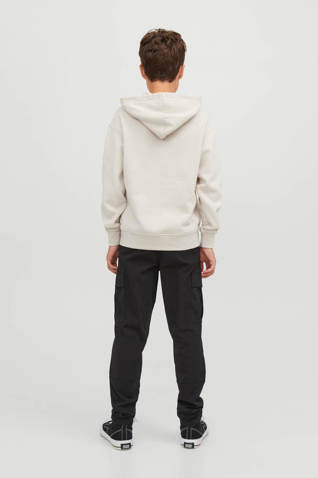 JACK & JONES hoodie JORVESTERBRO met tekst offwhite