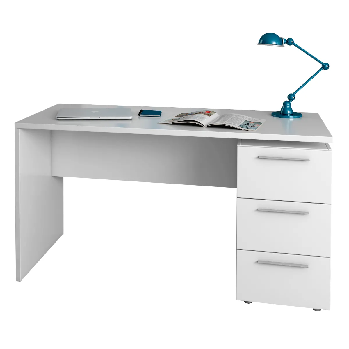 Alter Bureau blanc avec commode