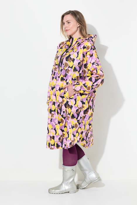 Funktions-Regencape, Unisex, Print, Kapuze