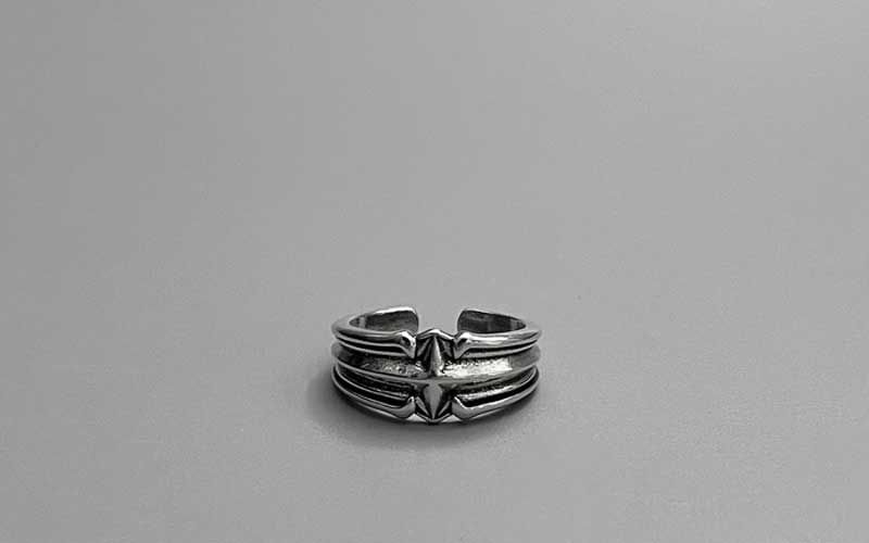 Elnge - Star Alloy Open Ring