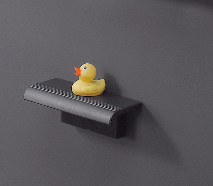 Tablette de douche repose pieds anthracite