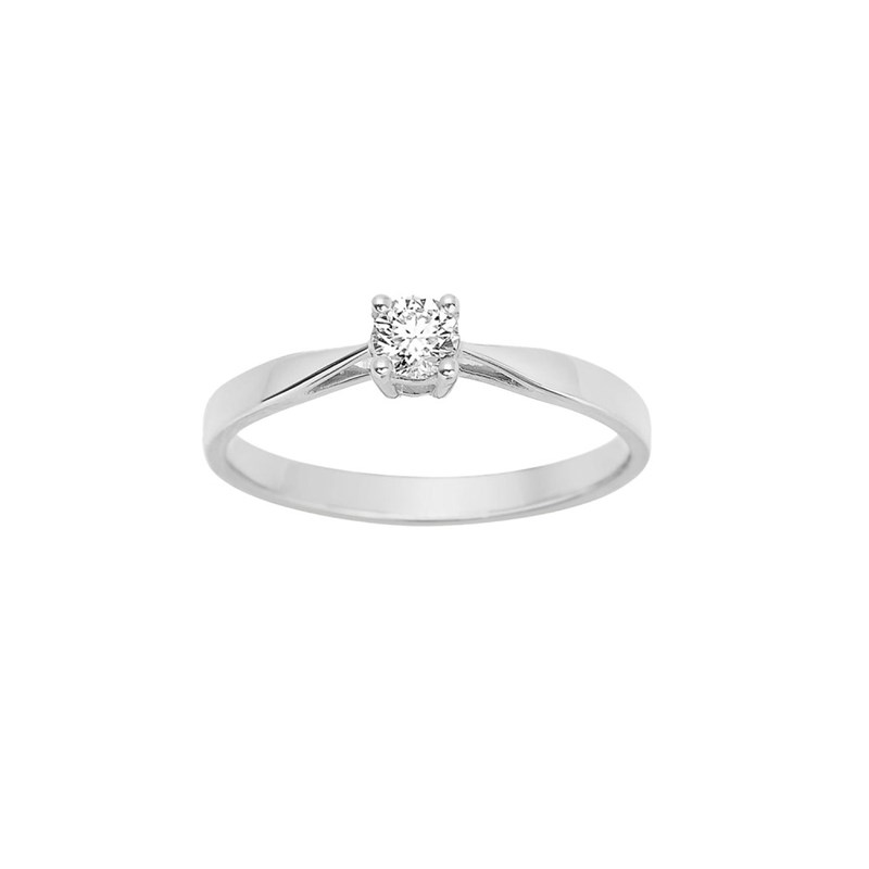 Bague Femme - Or 18 Carats - Diamant 0,18 Carats