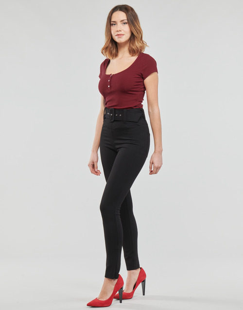 Guess - ES SS KARLEE JEWEL BTN HENLEY - Bordeaux
