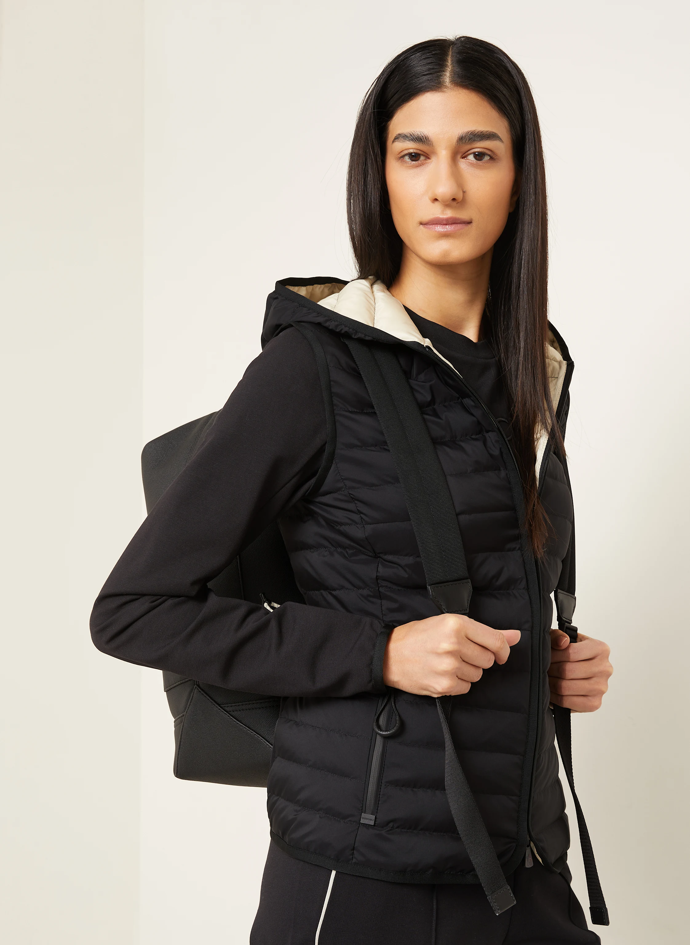 MONCLER GRENOBLE Lightweight-Daunenjacke im Materialmix