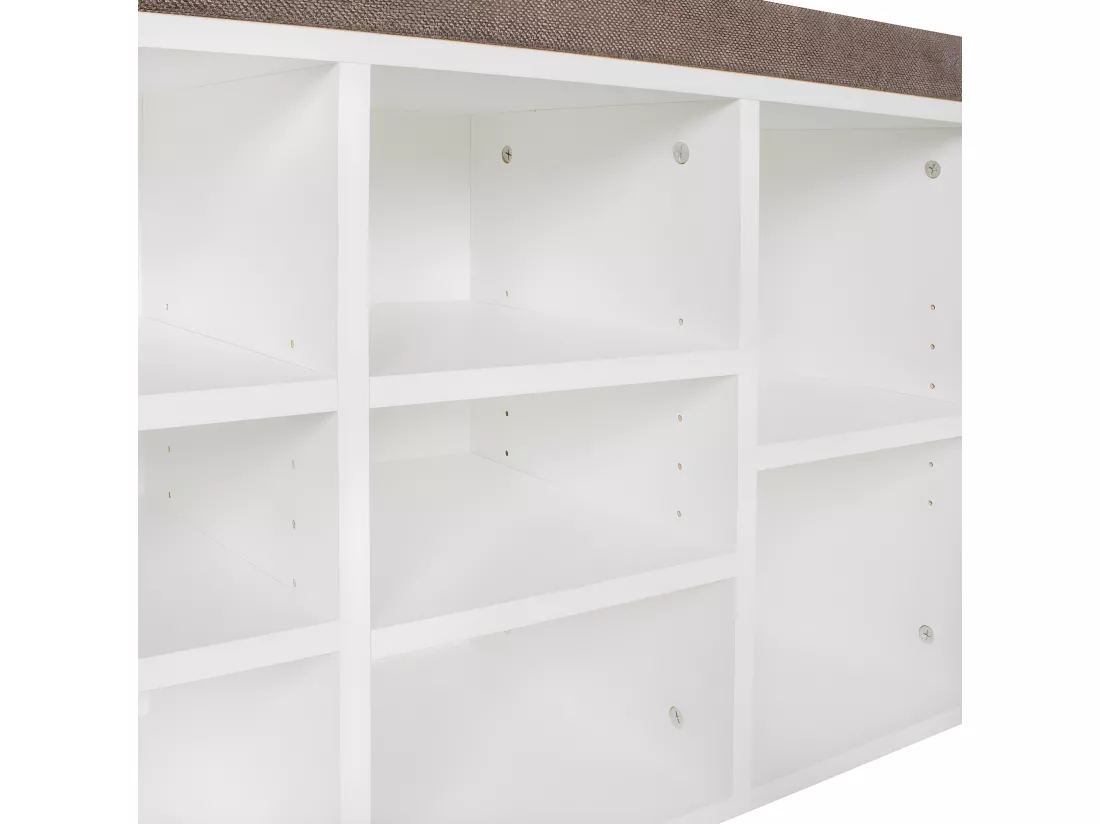 Commode de chaussures Bois 103,5x53x30cm Banque de chaussures 10 paires