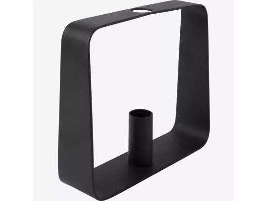 HABITAT - Bougeoir en métal - 20 x 5 x 16 cm - Noir - Alexy