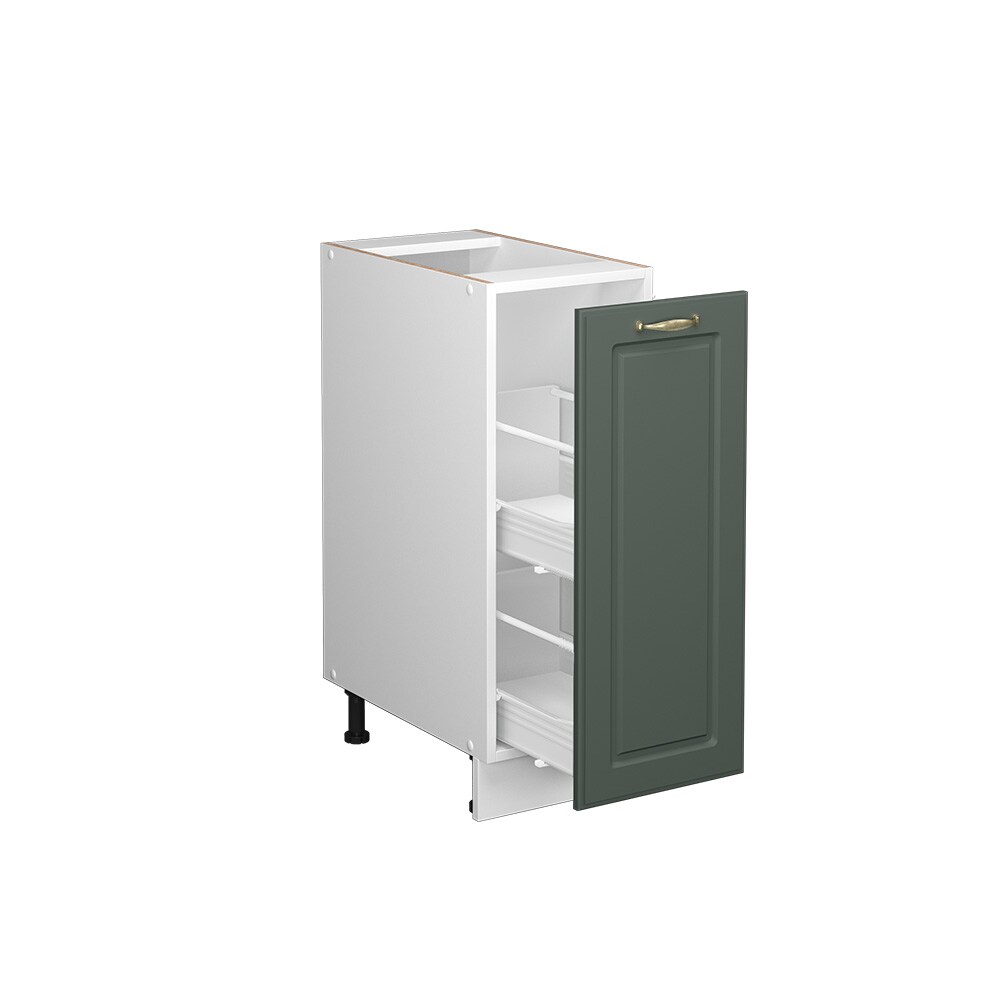 Vicco Apothekerunterschrank Küchenschrank Küchenmöbel Fame-Line Weiß Grün-Gold Landhaus 30 cm Küche Einbauküche Einschübe Aufbewahrung Küchenzeile