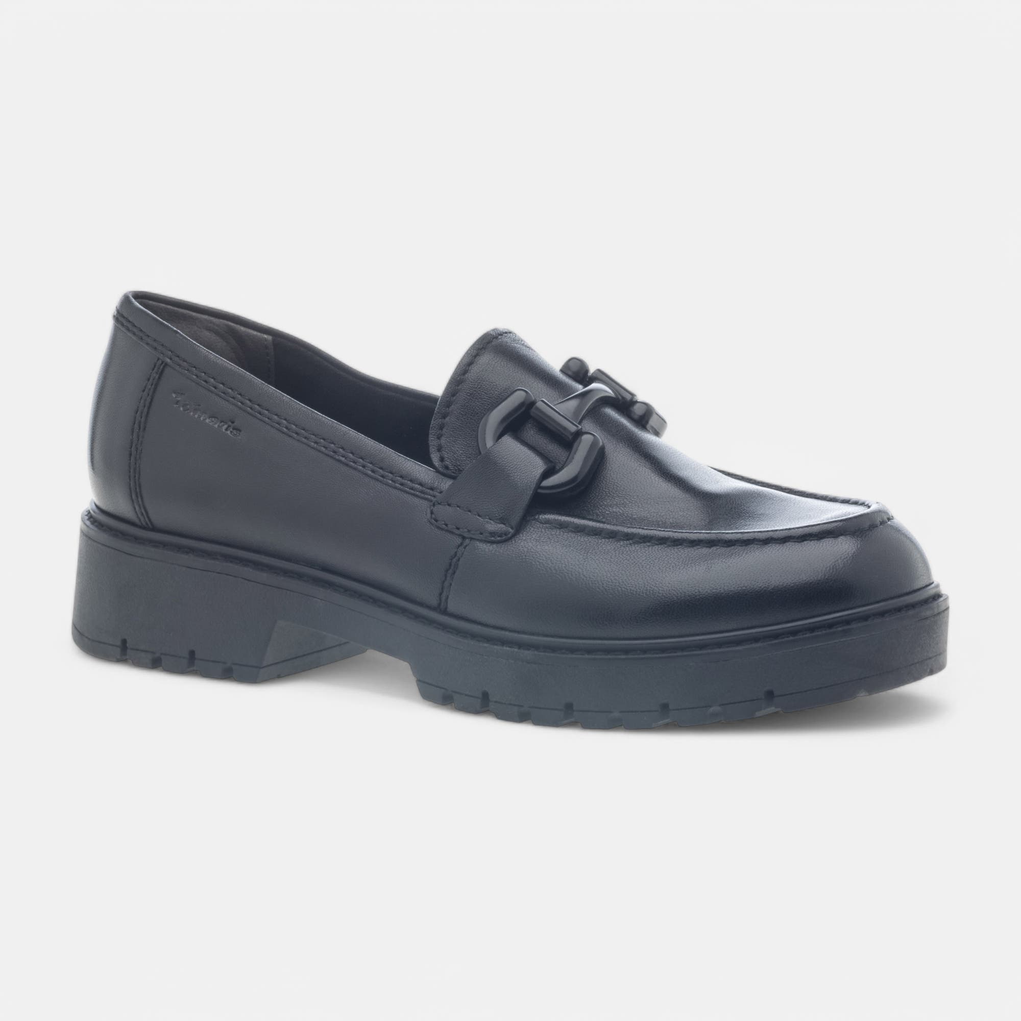 Mocassins Femme en cuir noir