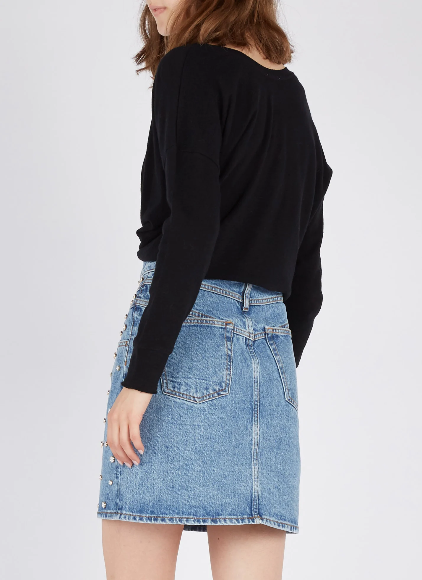 SONOMA - Tee-shirt col bateau en coton | Noir