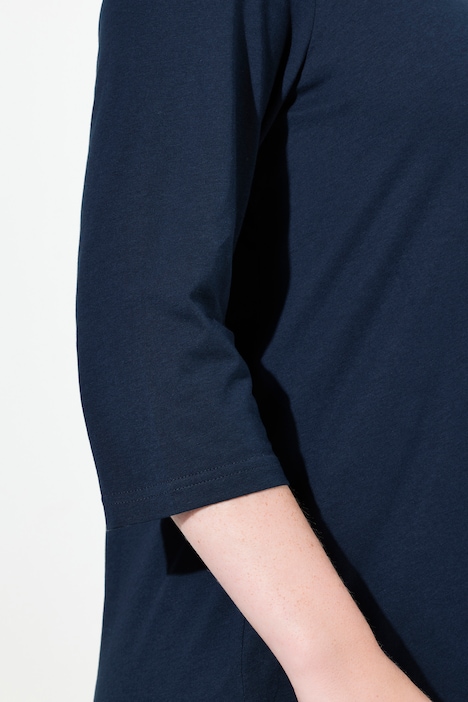 Pyjamashirt, U-Boot-Ausschnitt, 3/4-Arm, Biobaumwolle