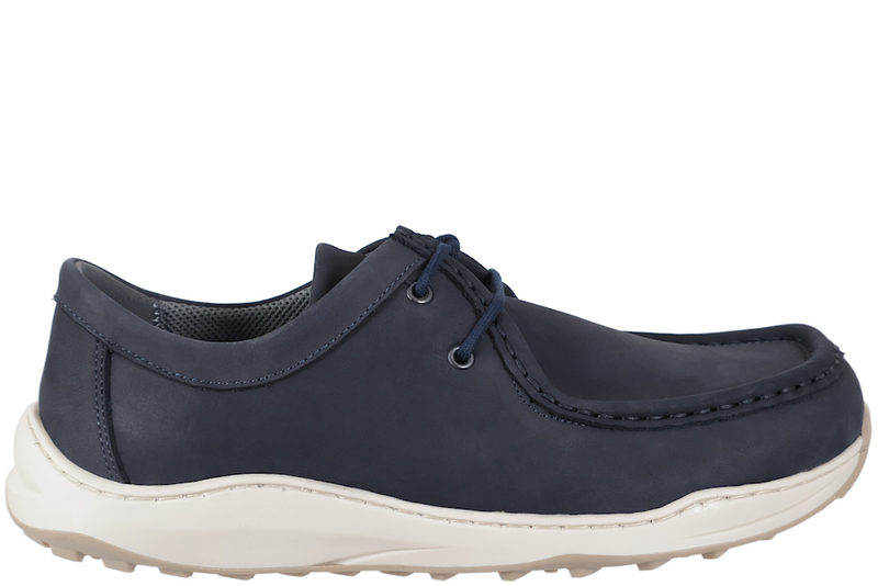NEW FEET DARK NAVY SKO I NAVYBLÅ OLIERET NUBUCK