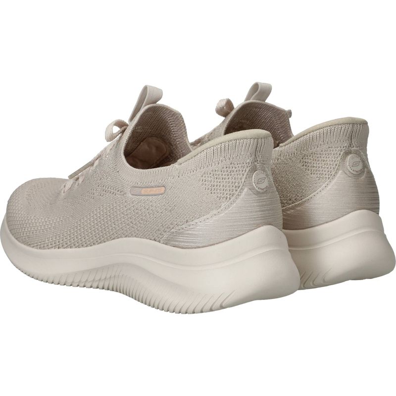 Skechers Ultra Flex 4.0 Slip-Ins Instappers Beige Dames