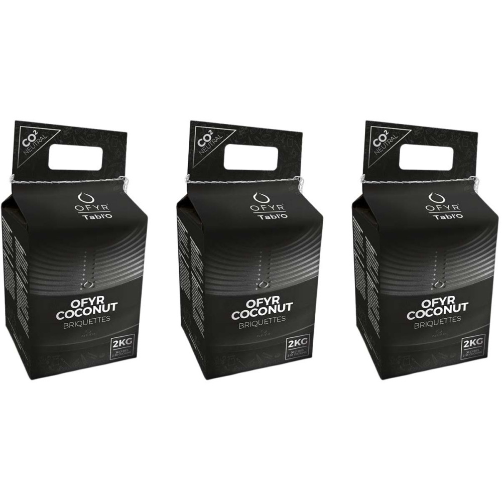 Briquettes de noix de coco pour plancha tabl'o (lot de 3)