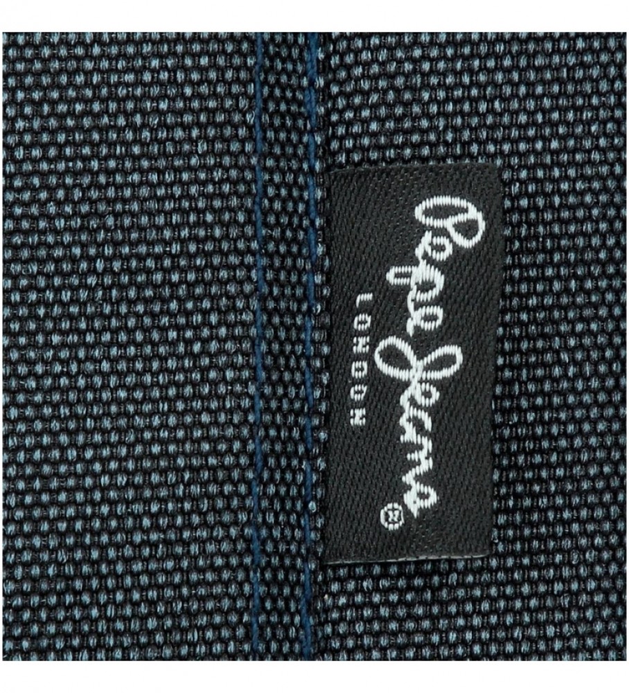 Estojo para lápis Pepe Jeans Scratch em denim - Azul escuro - 19x5x3,5cm -