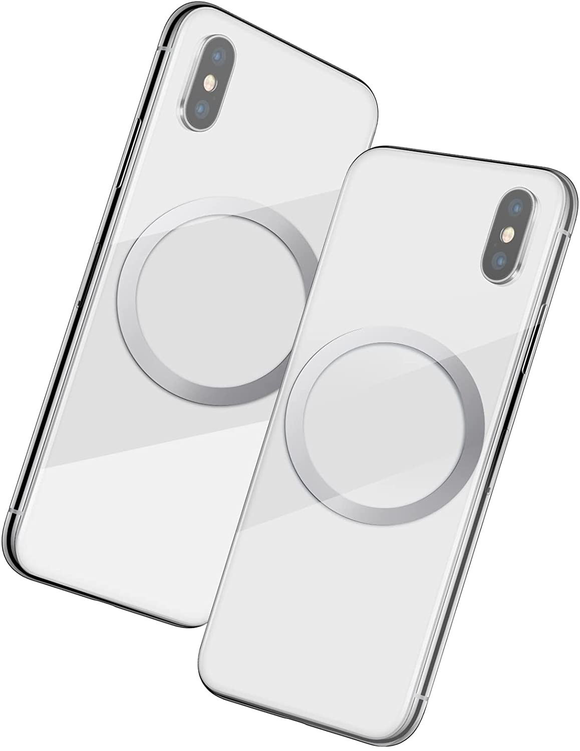 (5er Set) Magnetischer Metall MagSafe Sticker Haltering - Weiss