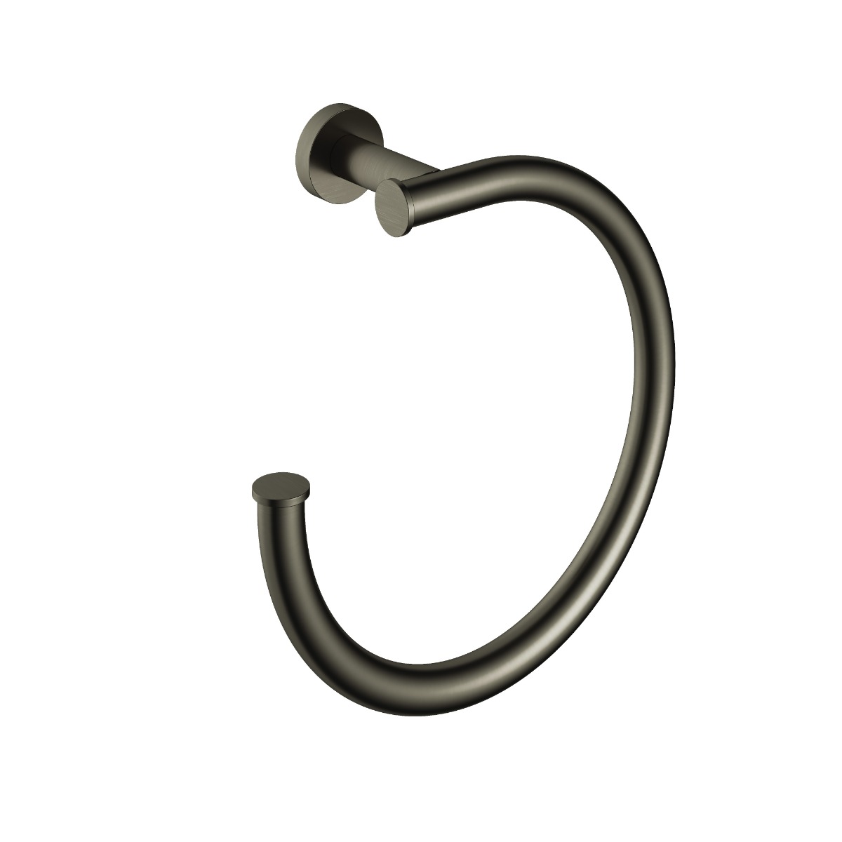 Hotbath &More handdoekring geborsteld gunmetal PVD