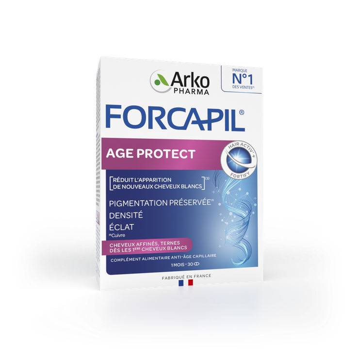 Forcapil Age Protect cheveux blancs et ternes 30 comprimés
