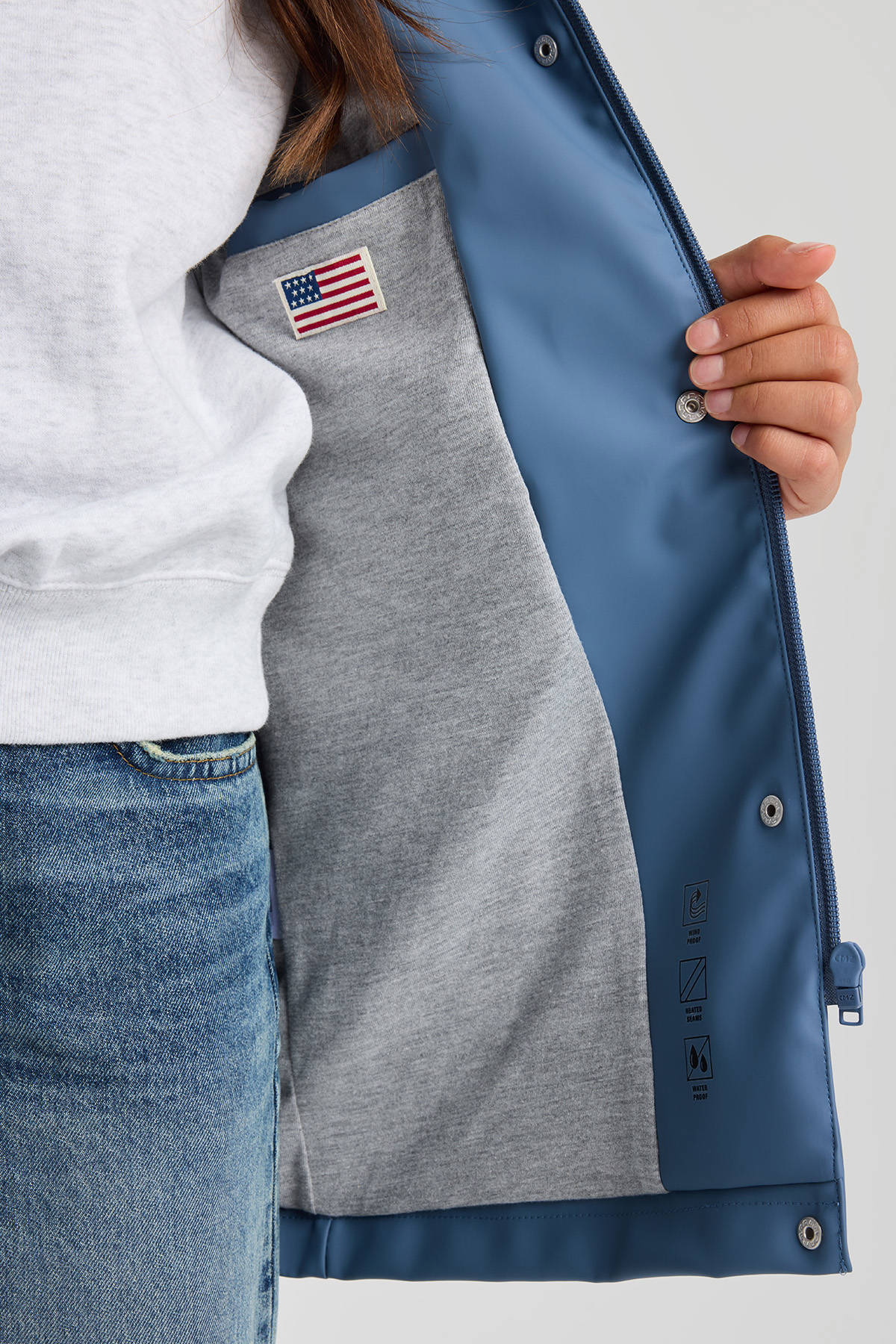 America Today regenjas blauw