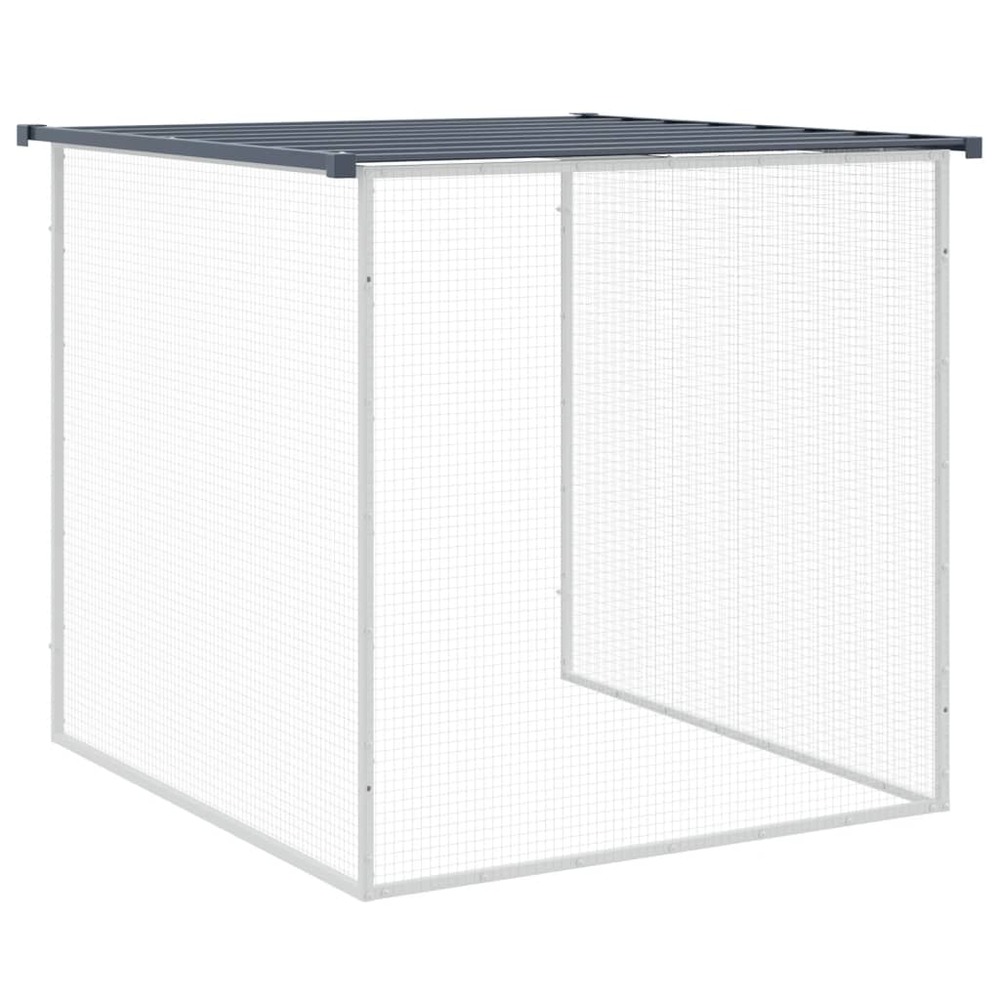 Poulailler avec toit anthracite 603x98x90 cm acier galvanisé