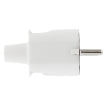 Stekker PVC Randaarde Wit