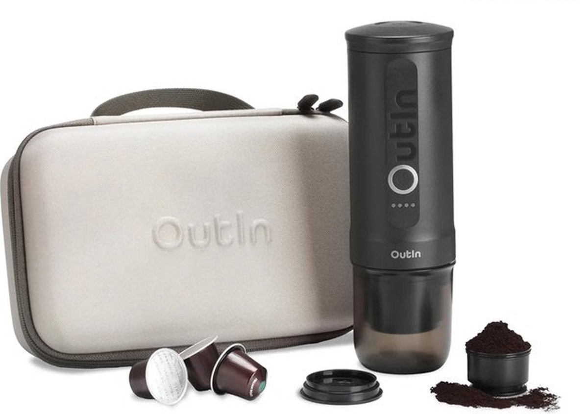 Outin Nano espresso machine met beschermkoffer - Space Grey