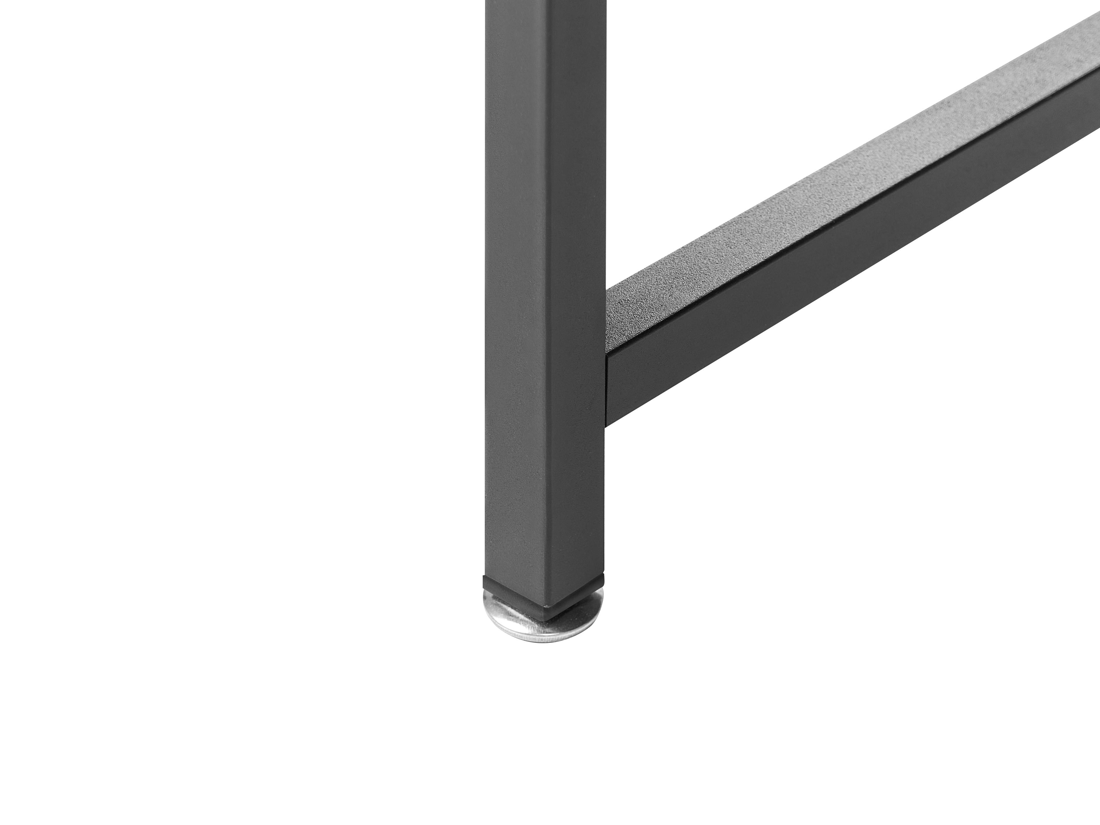 Bureau BILOXY Zwart 120 cm 64 cm met planken