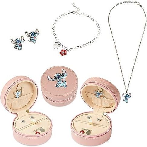 Disney - Stitch - Sieraden Set - Oorbellen Armband Ketting - Meisjes Vriendschap Sieraden Reisdoos