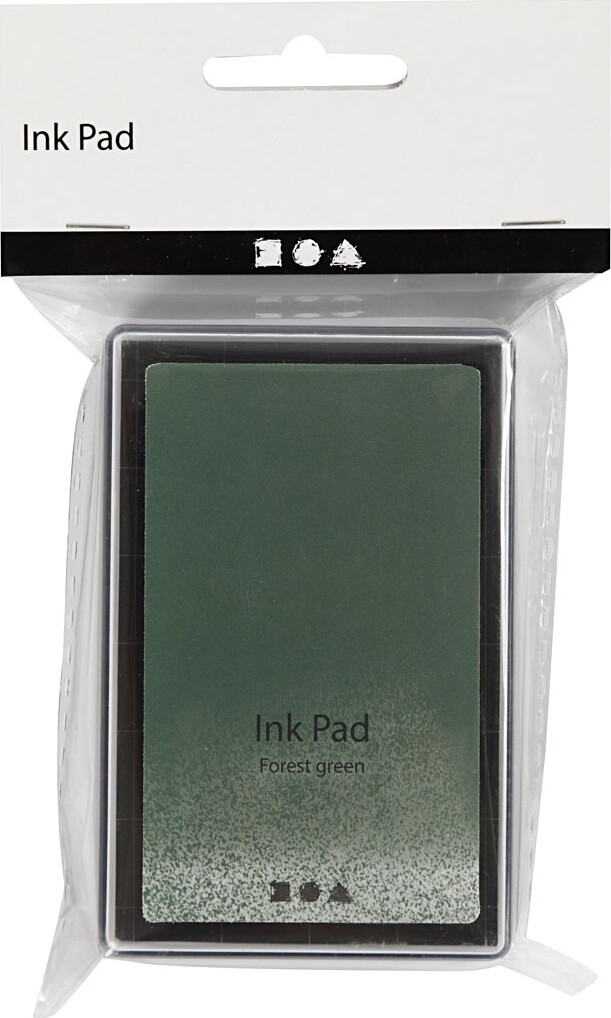 Stempelpude - H 2 CM - Str. 9X6 CM - Løvgrøn - 1 Stk