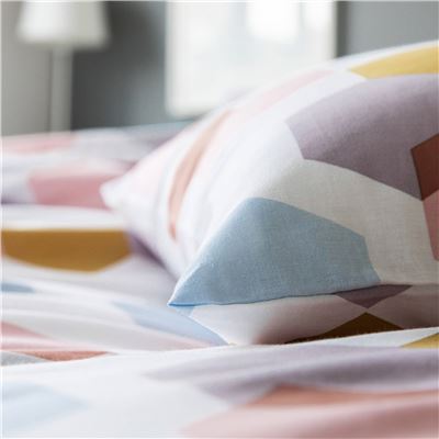 Linge de lit motif graphique - BECQUET CRÉATION