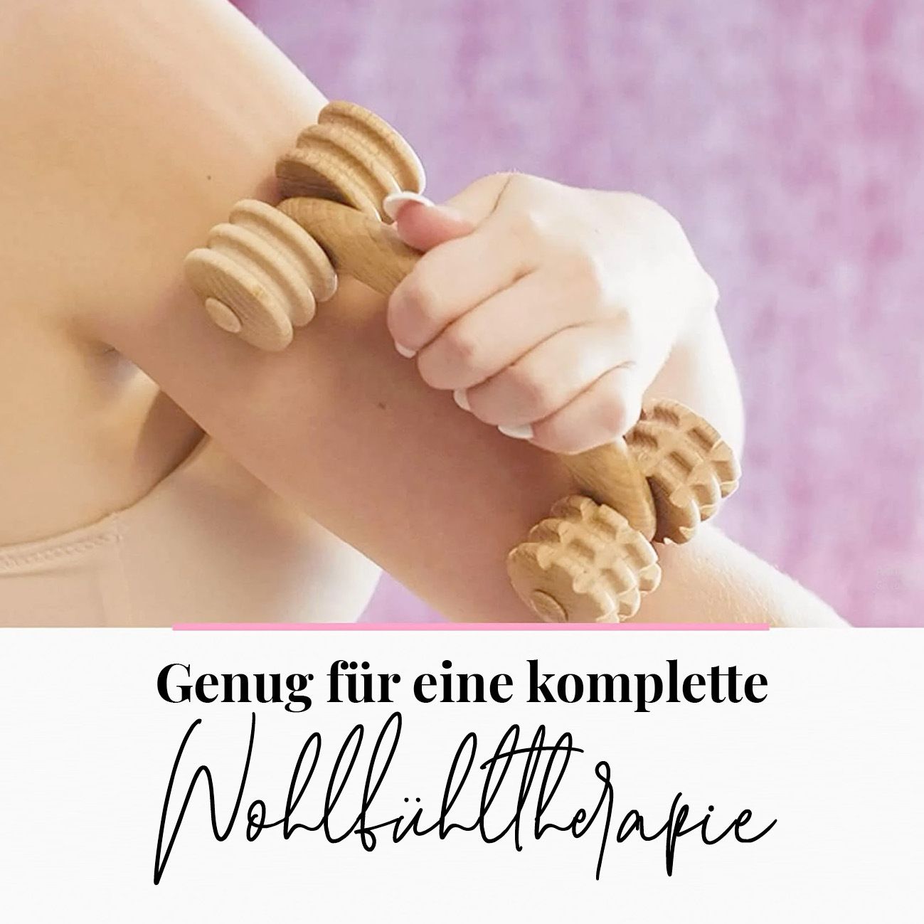 tuuli Massagegerät Rücken Nacken Schulter Massageroller Roller aus Holz