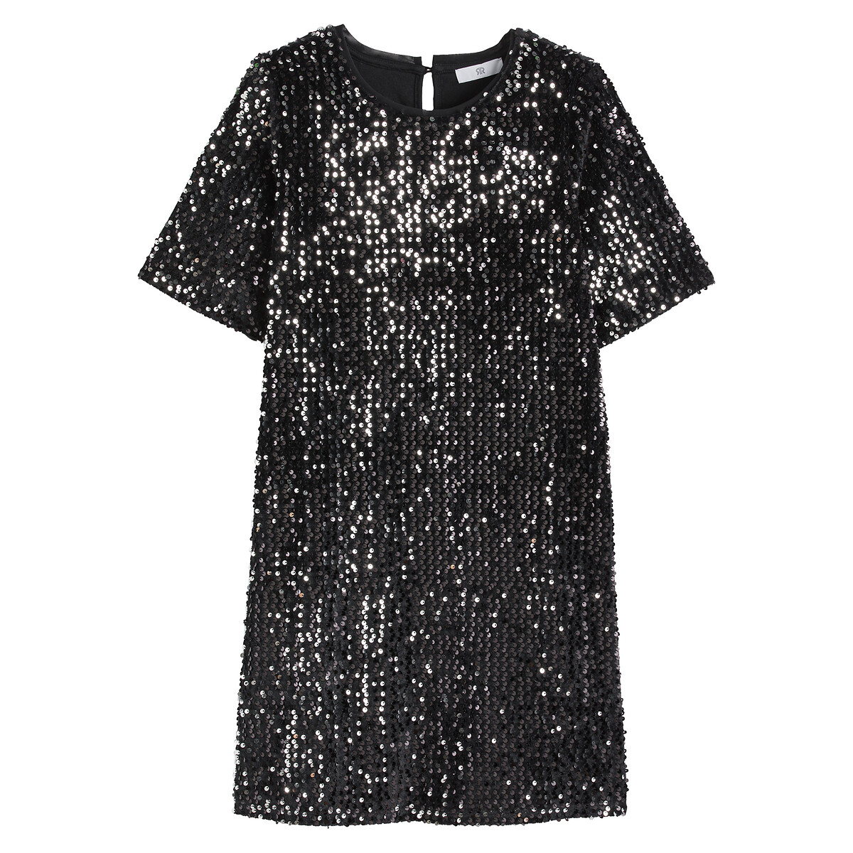 COLEÇÕES LA REDOUTE<br>Vestido reto com babados e mangas curtas